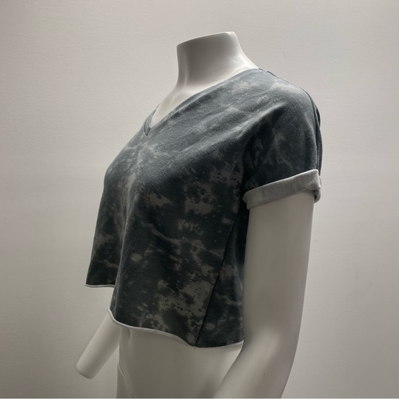 GREY Tie Dye cropped Tee shirt - Picture 3 of 5